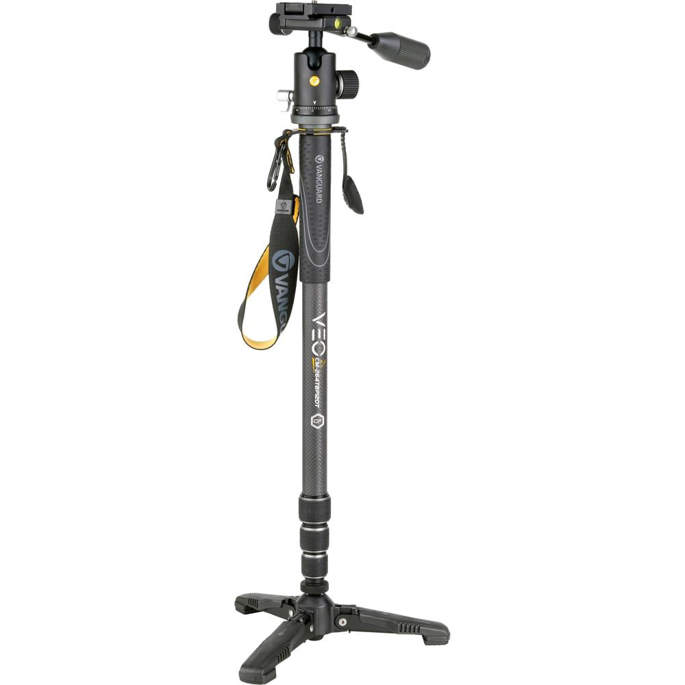 Vanguard Monopod de Carbono VEO BP-120T con Cabezal de Bola y Pies Plegables, Ajuste de Al