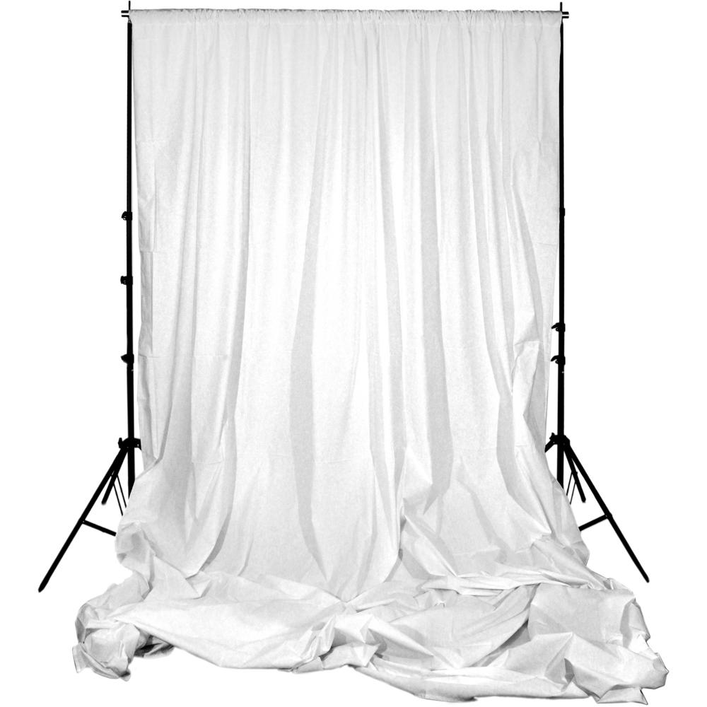 Impact Kit de Soporte para Fondo 10 x 24' con Tela Muselina Blanca y Barra Transversal de