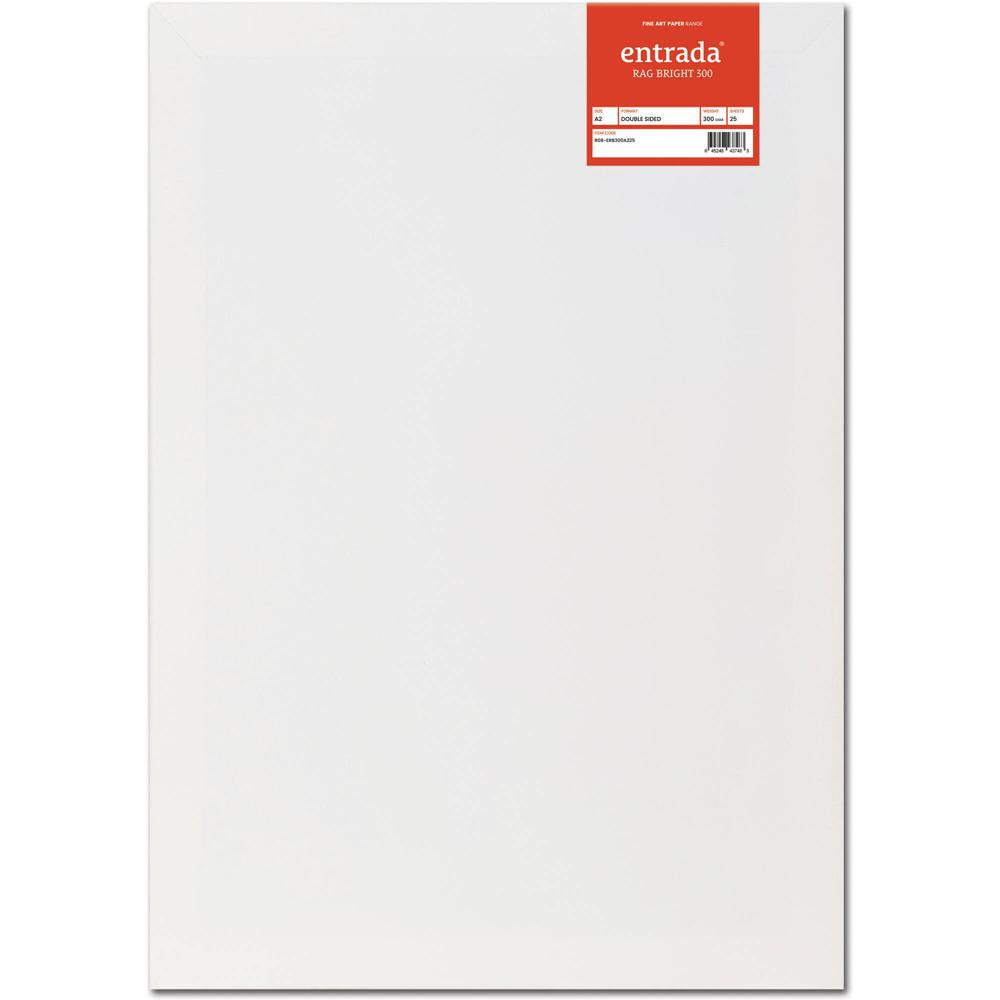 Moab Entrada Rag Bright 300 Papel A2 16.5 x 23.4"" 25 Hojas 300 gsm Doble Cara Acabado Mate