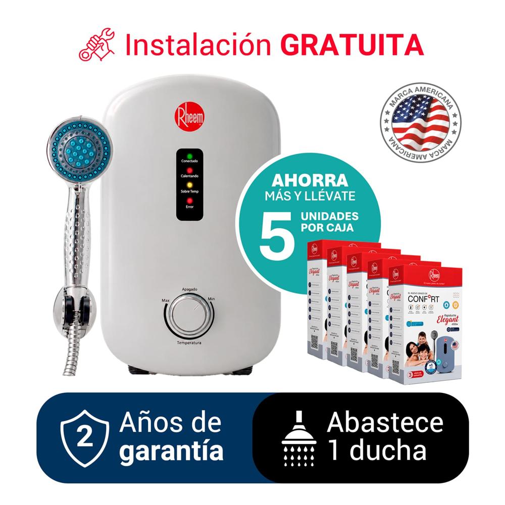 RAPIDUCHA ELEGANT TECH 4.5 KW RHEEM - CASEPACK 5 UNDS