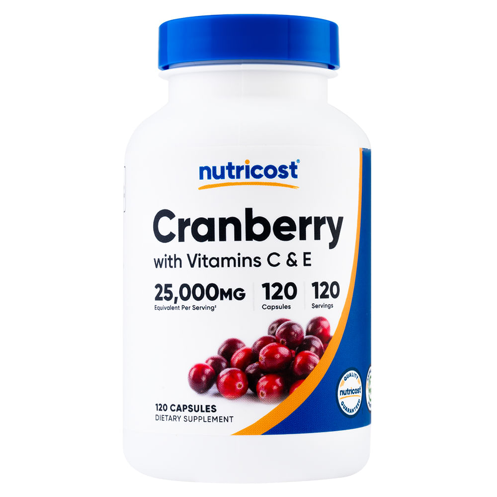 Cranberry con Vitamina C y E - Nutricost - 120 Cápsulas