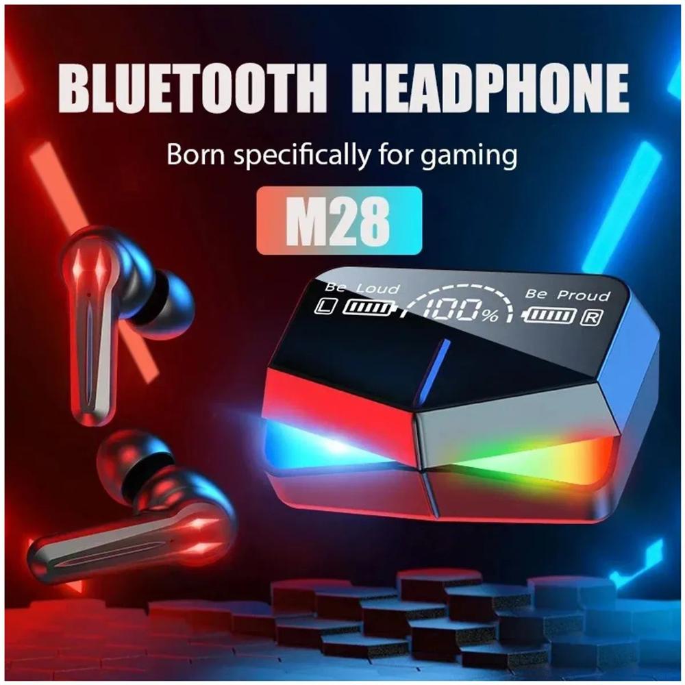Audífonos M28 Bluetooth Gamer Inalámbricos Powerbank