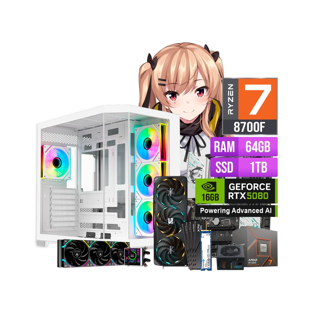 PC GAMER RYZEN 7 8700F 64GB 1TB SSD RTX 5080 16GB