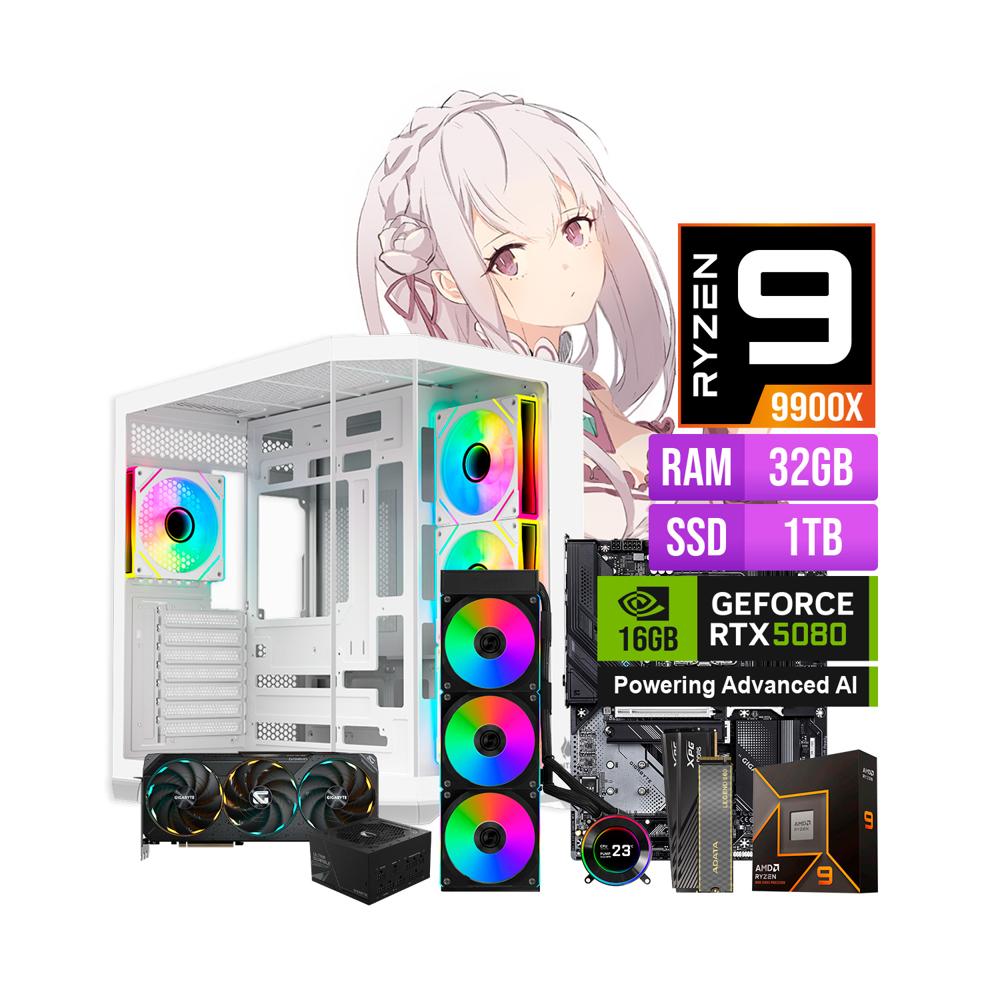 PC GAMER RYZEN 9 9900X 32GB RAM DDR5 1TB SSD RTX 5080 16GB