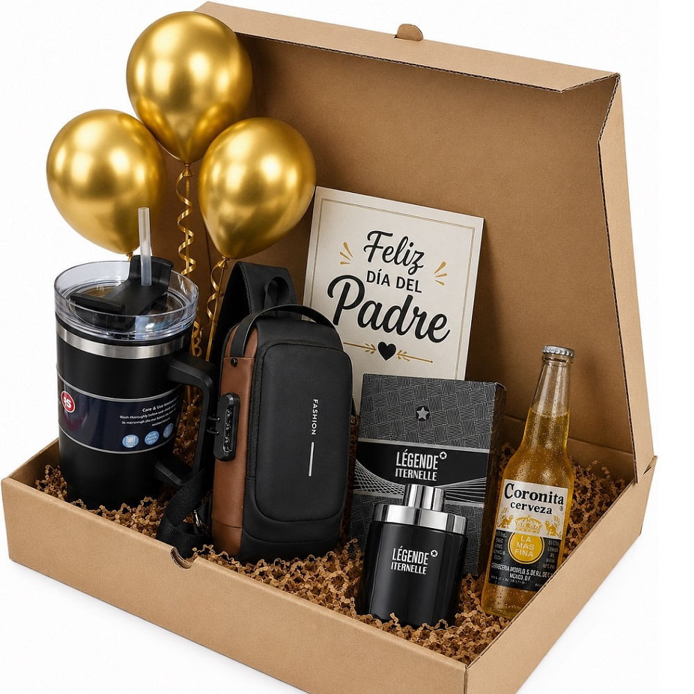 Pack Premium de Un Morral Antirrobo con tomatodo y perfume regalos Dia del Padre