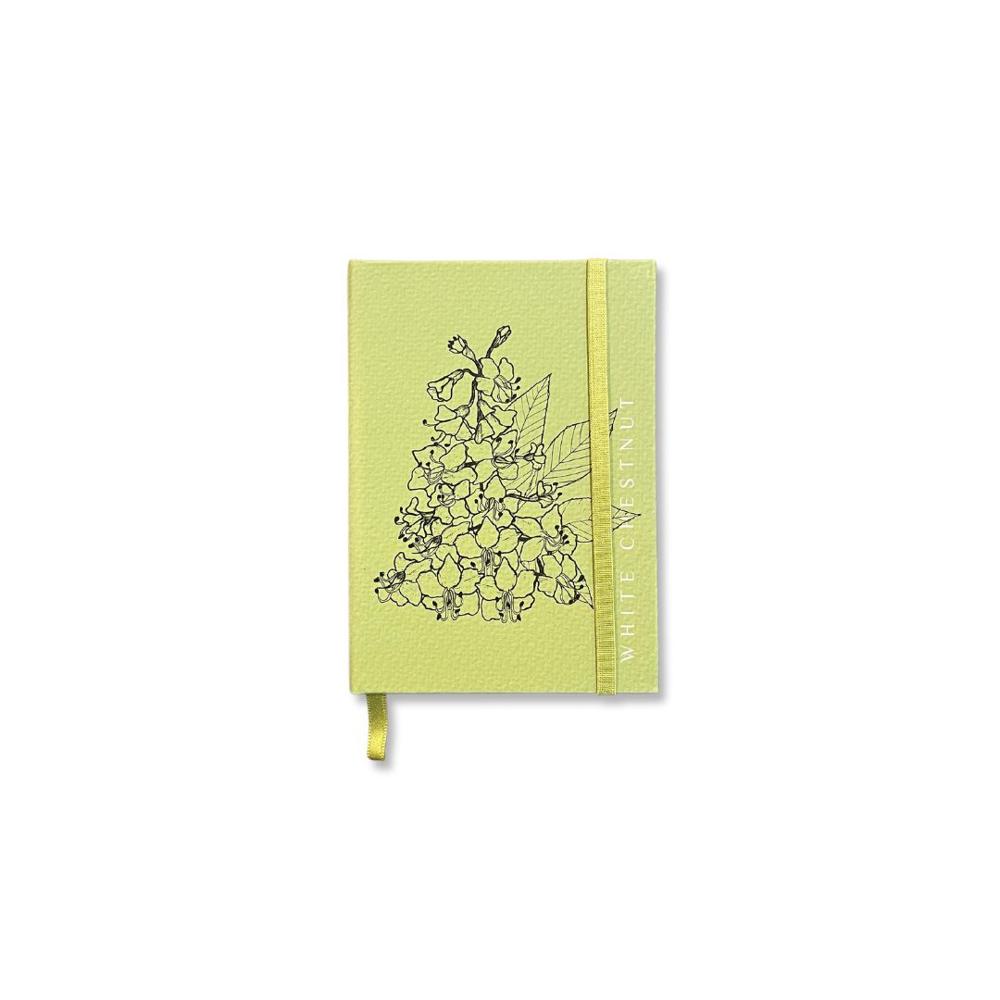 CUADERNO A6 BOLSILLO FLORES VERDE MENTA WHITE CHESTNUT