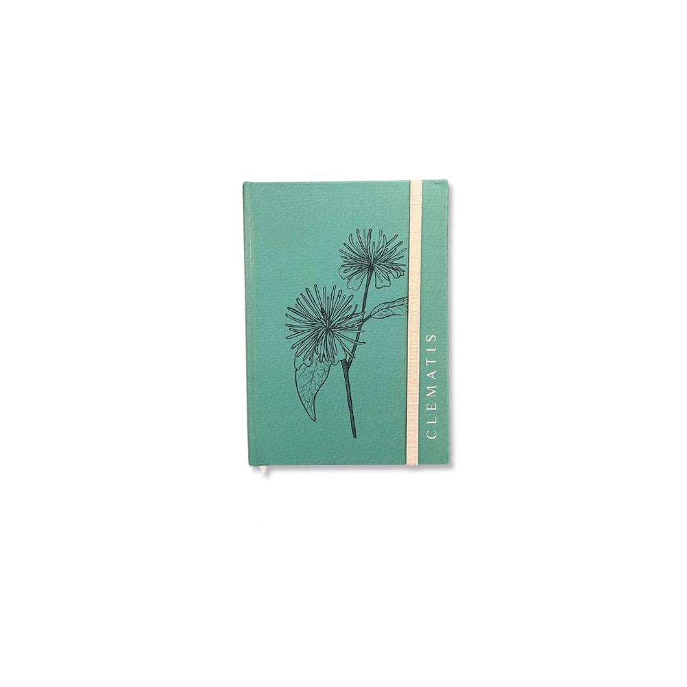 CUADERNO A6 BOLSILLO FLORES VERDE CLEMATIS