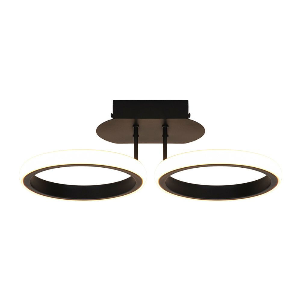 Lámpara Colgante LED Orange Mini Doha 15W en Color Negro con Luz Cálida