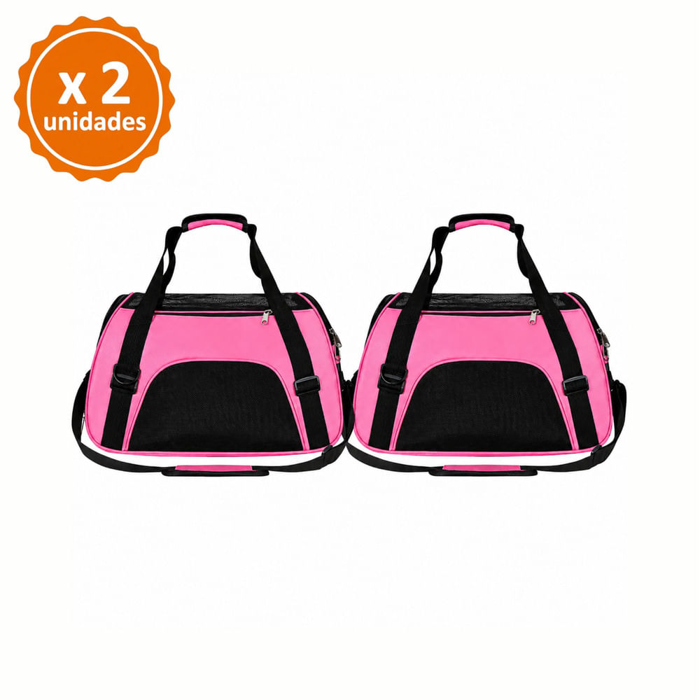 Pack x2 Bolso Transportador Rosado Talla L