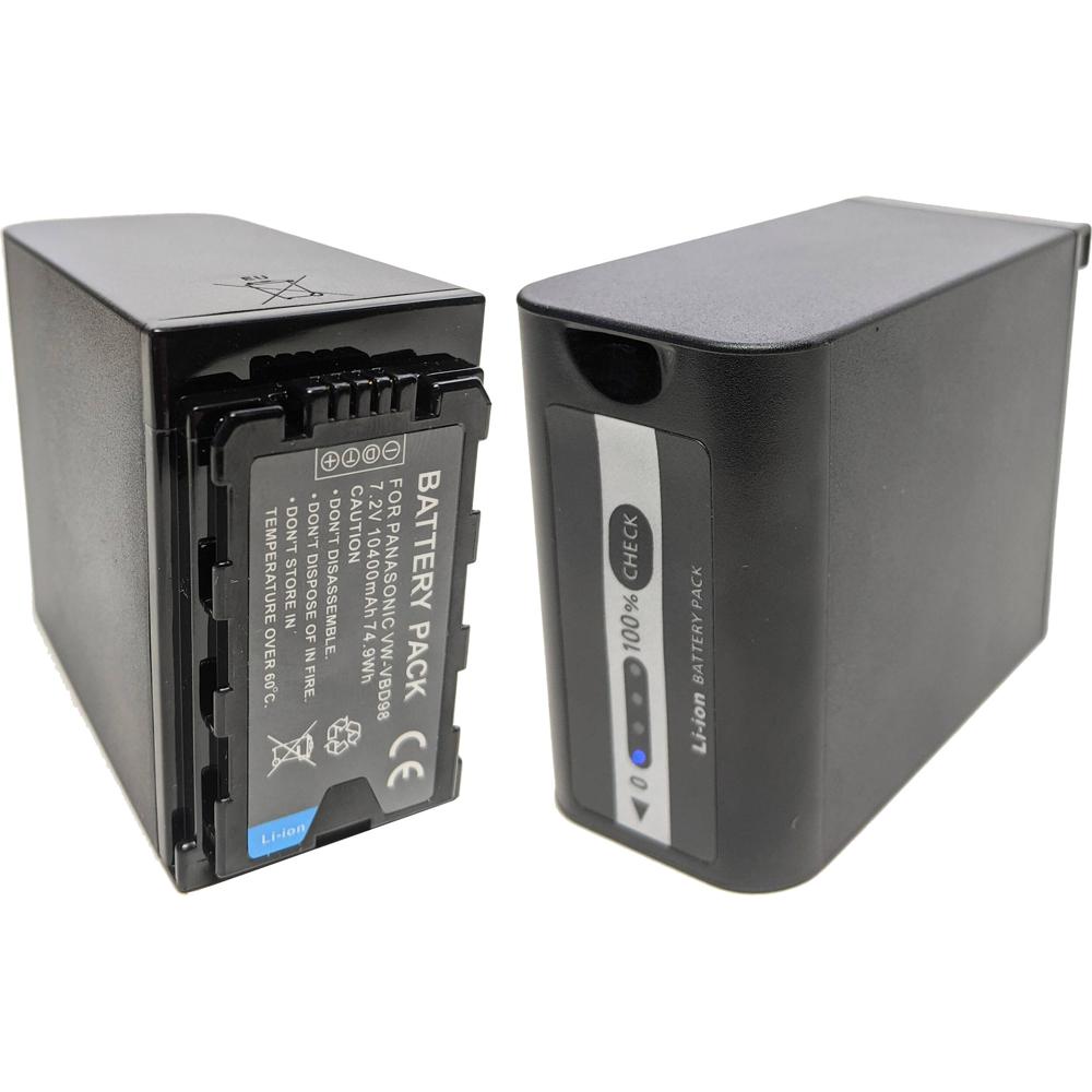 Bescor Batería Li-Ion VBD98-Type 10,400mAh con Indicador LED