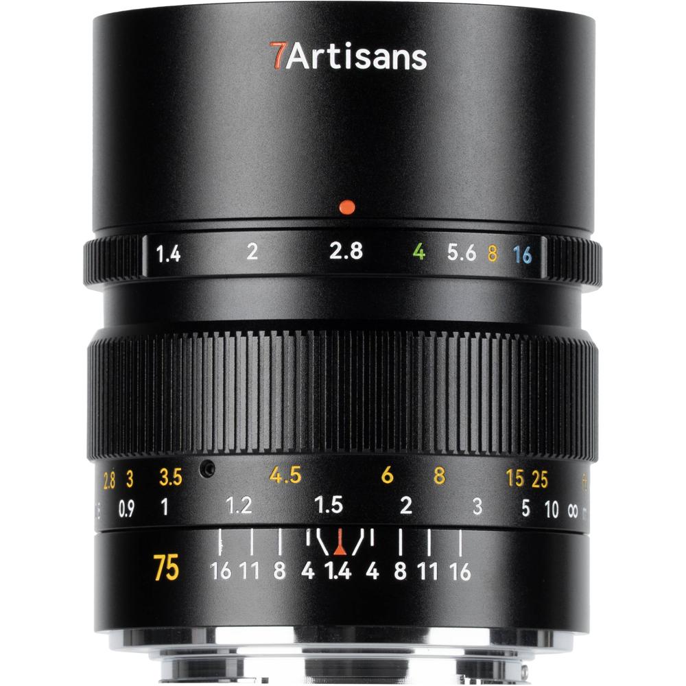 7Artisans Lente 75mm f/1.4 para Sony E - Prime Manual de Enfoque, Construcción Metálica,