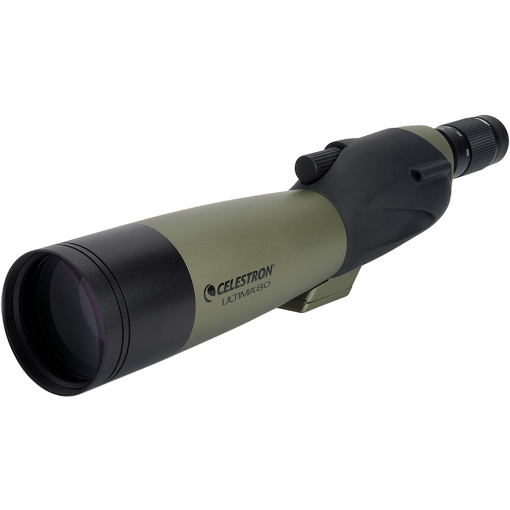 Celestron Telescopio Spotting Ultima 80 20-60x80mm con Visión Recta, Impermeable y Ocular
