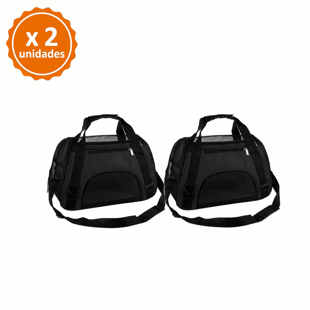 Pack x2 Bolso Transportador Negro Talla L