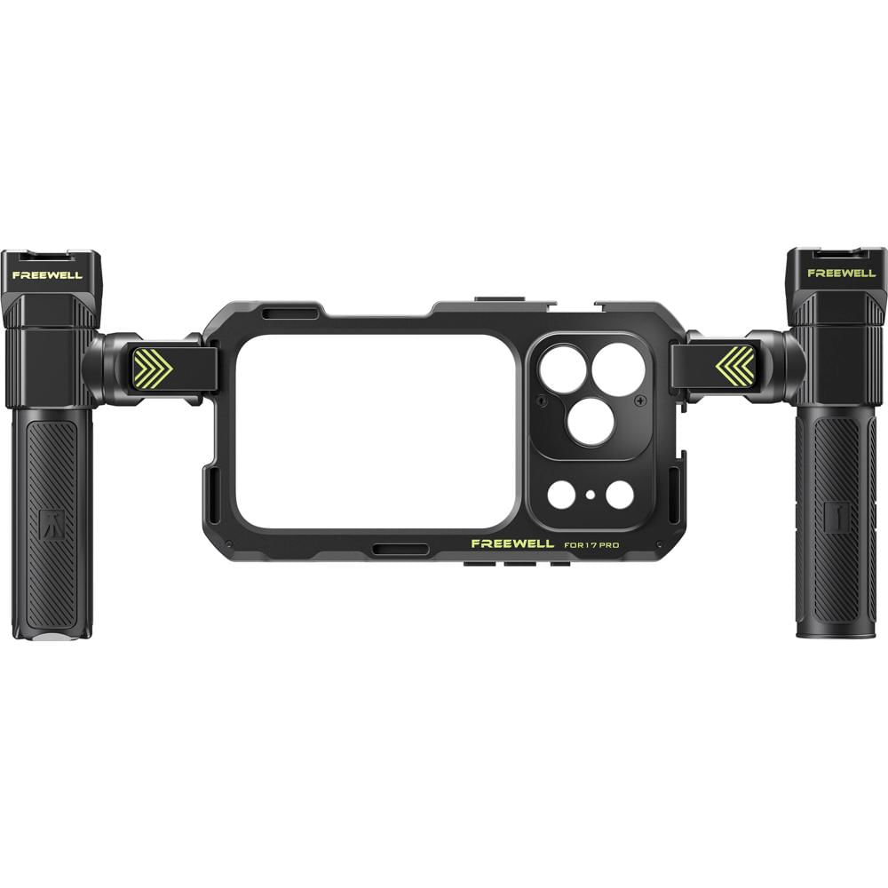 Freewell Rig Cage para iPhone 17 Pro con Manijas TriGenius y MonoGenius, Soporte para Filt