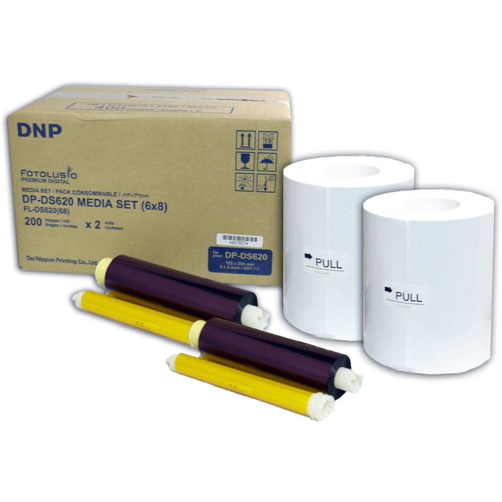 DNP Set de Medios Triple Strip 6 x 8"" para Impresora DS620A (2 Rollos)