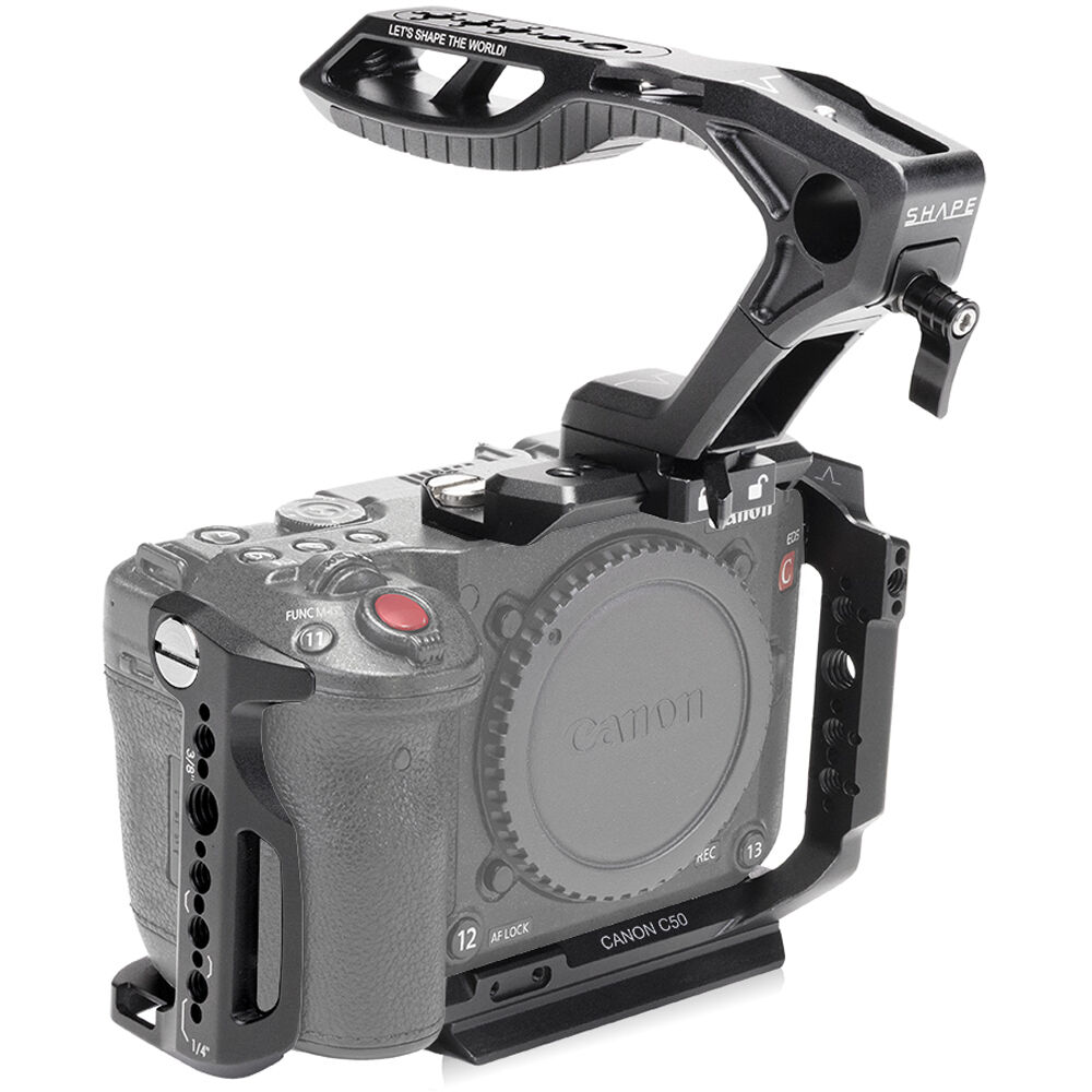 SHAPE Creator Camera Cage Kit con Mango Superior para Canon EOS C50 - Construcción de Alu