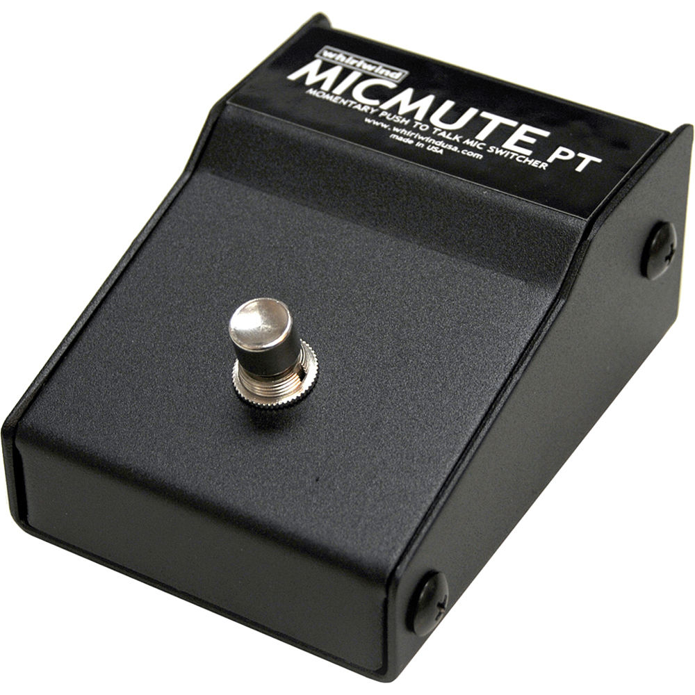 Whirlwind Micmute PT Pedal Push-to-Talk Switch con Conectores XLR, Diseño Compacto y Pasi