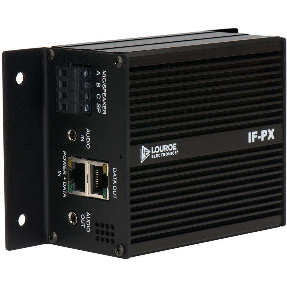 Louroe IF-PX Extractor PoE de Potencia y Audio - Soporta Micrófonos y Cámaras IP, RJ45,
