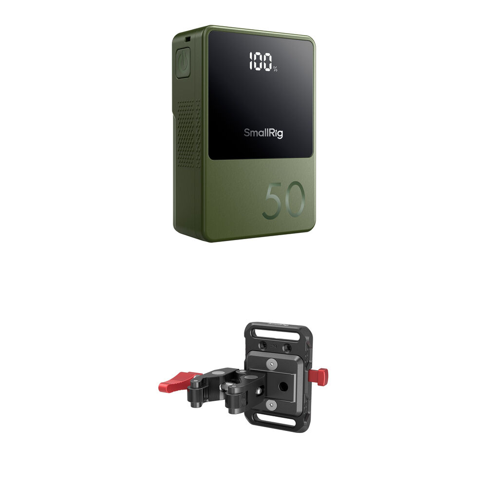 SmallRig VB50 Mini Batería V-Mount 50Wh con Placa de Montaje y Abrazadera