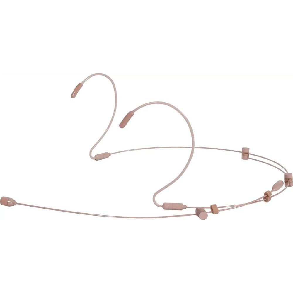Galaxy Audio HSM4F Micrófono de Diadema Ajustable Dual con 4 Cables TA4F (Beige) - Patró