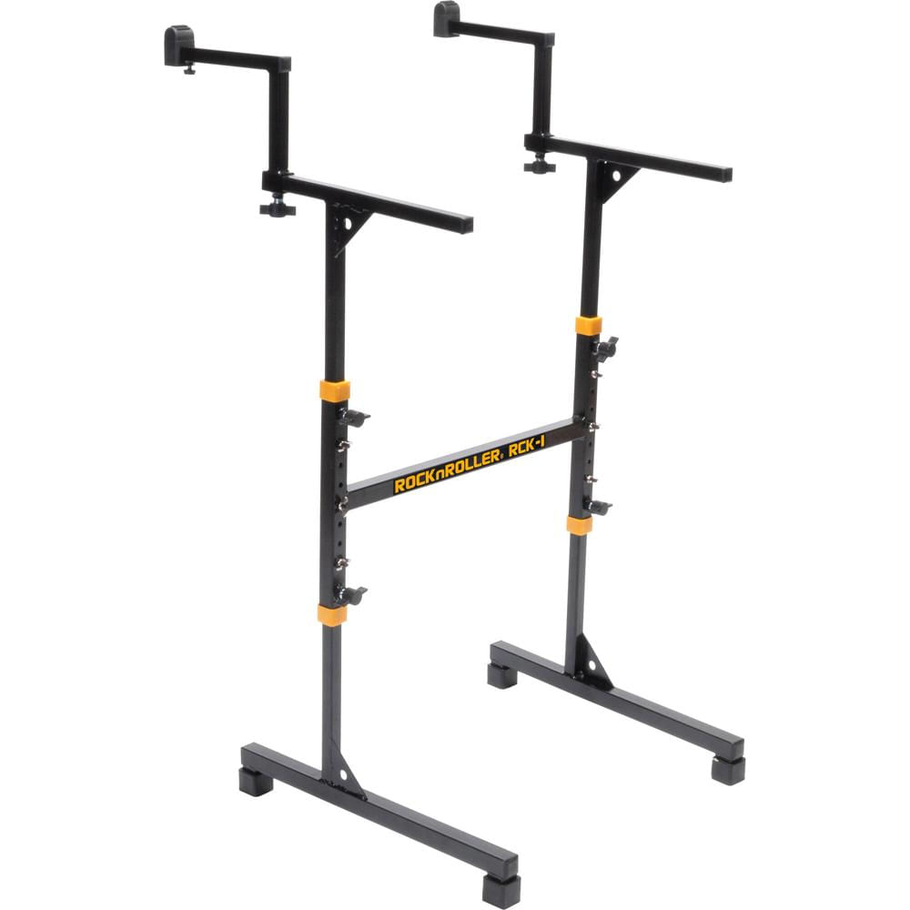 Rock N Roller RCK-1 Soporte de Teclado Compacto H-Frame de 2 Niveles, Capacidad de 200 lb,