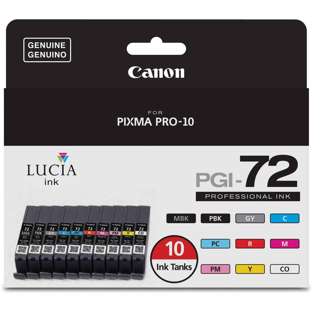 Canon LUCIA PGI-72 Pack de Tintas de 10 Colores para Impresora PIXMA PRO-10