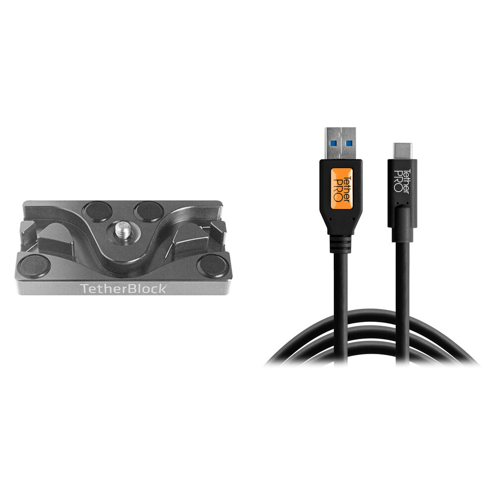 Tether Tools TetherPro Cable USB Type-C a USB 3.0 Tipo A 15' con TetherBLOCK MC