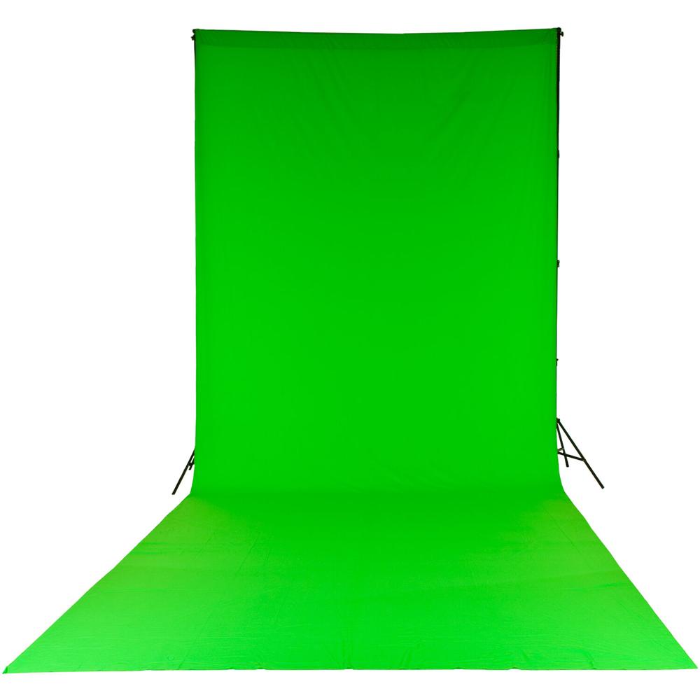 Manfrotto Fondo Chromakey Verde 10x24' (3 x 7.2 m) - Tela Lavable, No Reversible