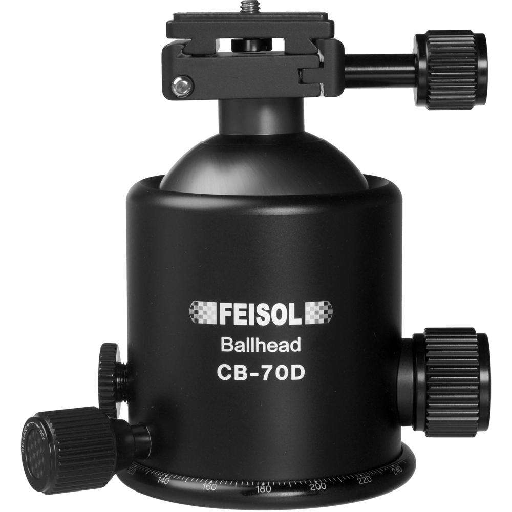 Feisol CB-70D Cabezal de Bola con Placa de Liberación QP-144750, Capacidad de 84 lb, Dise