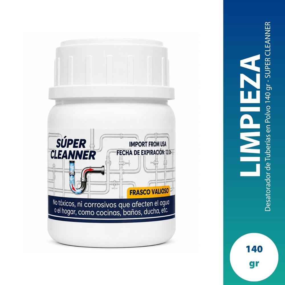 Desatorador de Tuberías en Polvo 140 gr - SUPER CLEANNER