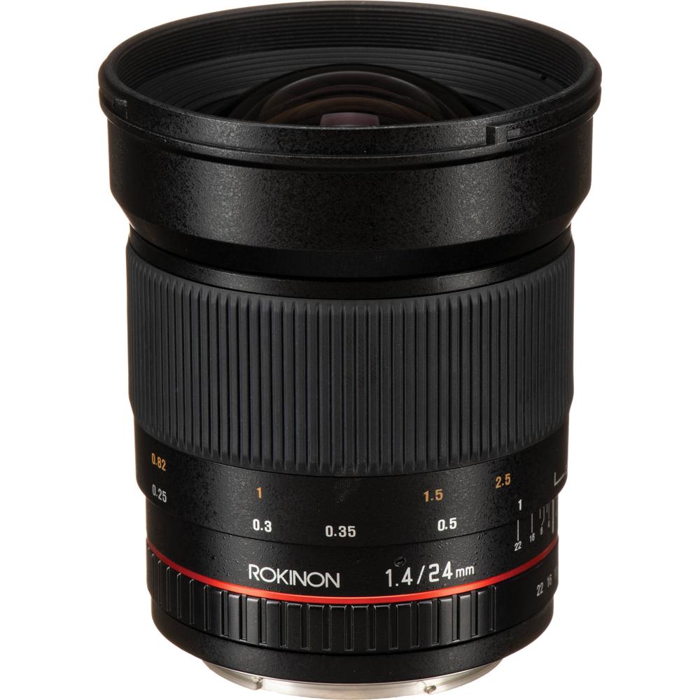 Rokinon 24mm f/1.4 ED AS UMC Lente Gran Angular para Canon - Enfoque Manual, Distancia Mí