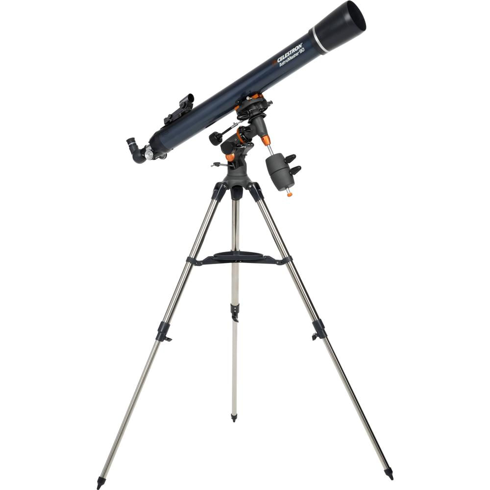 Celestron Telescopio Refractor AstroMaster 90EQ 90mm f/11 con Montura Ecuatorial Manual y