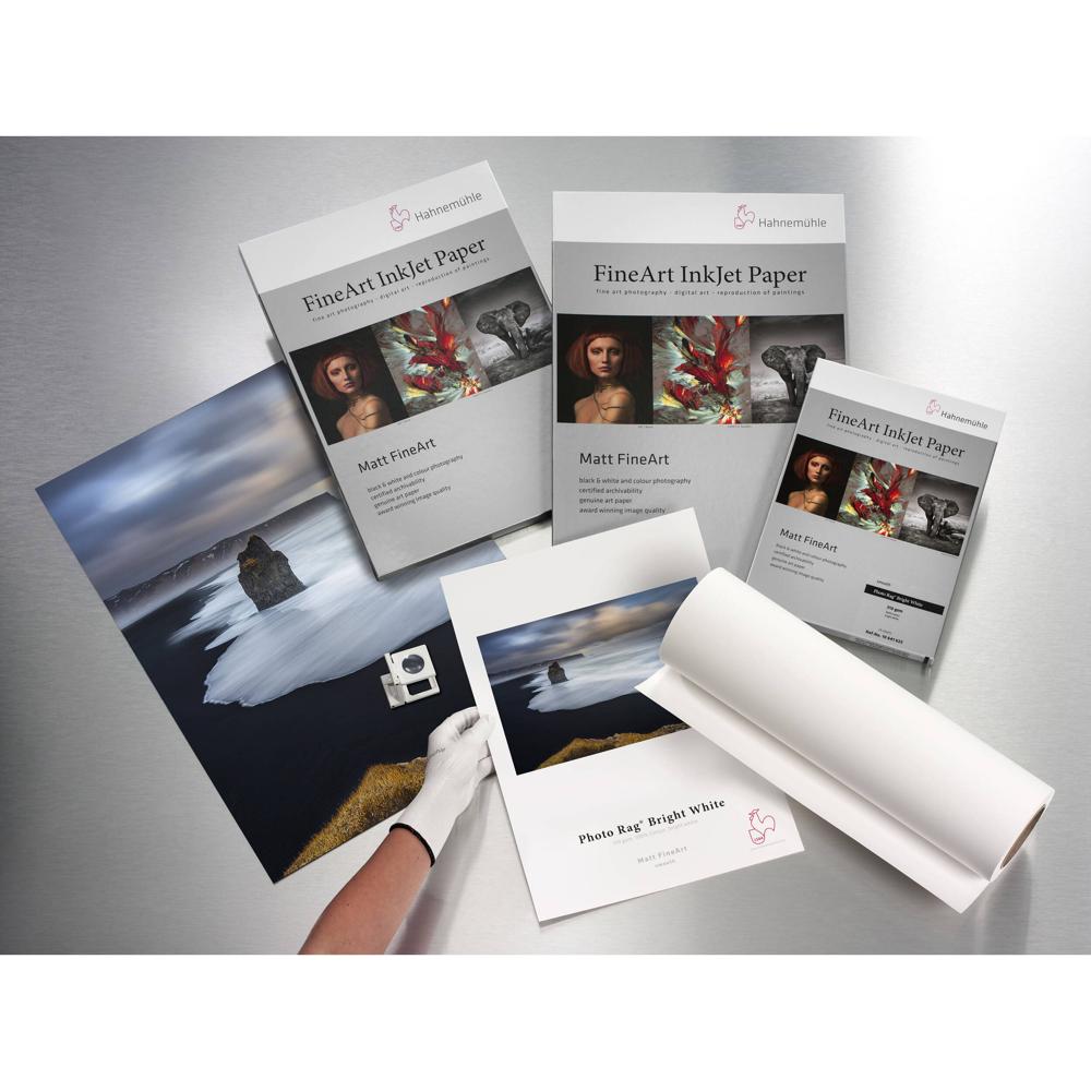 Hahnemuhle Photo Rag Bright White Papel Roll 36"" 310 GSM - Acido Libre, Resistente al Agua