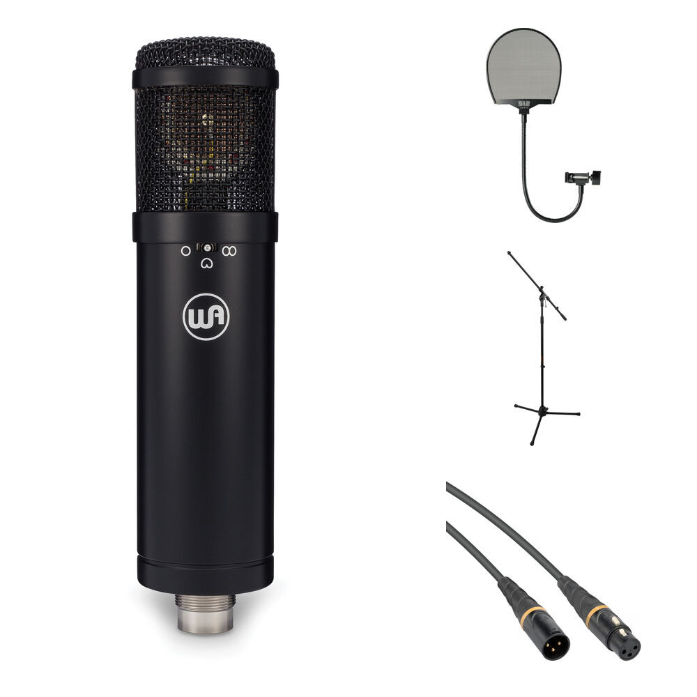 Warm Audio WA-47jr Micrófono de Condensador FET de Diafragma Grande con Soporte, Cable XL