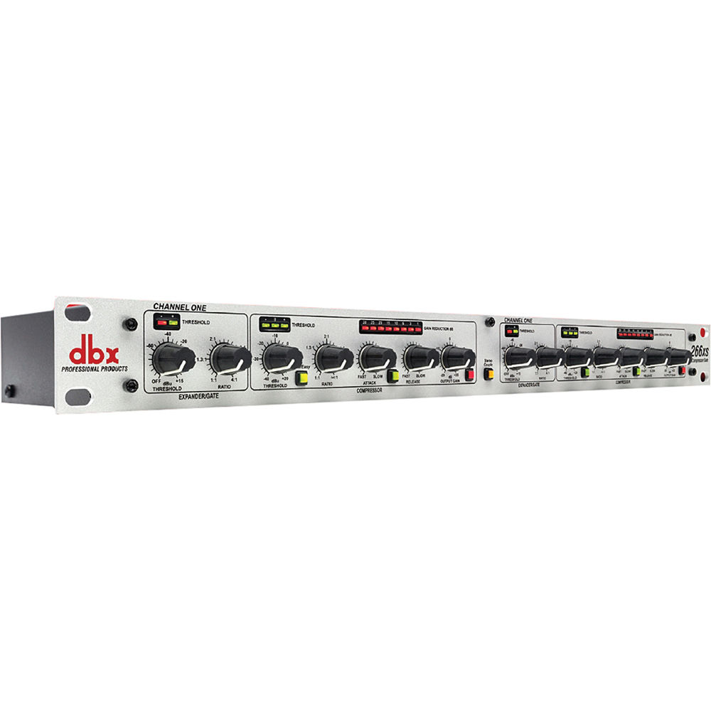dbx 266xs Compresor/Gate Doble Canal con Modo Estéreo y Dual-Mono, Tecnología Overeasy y