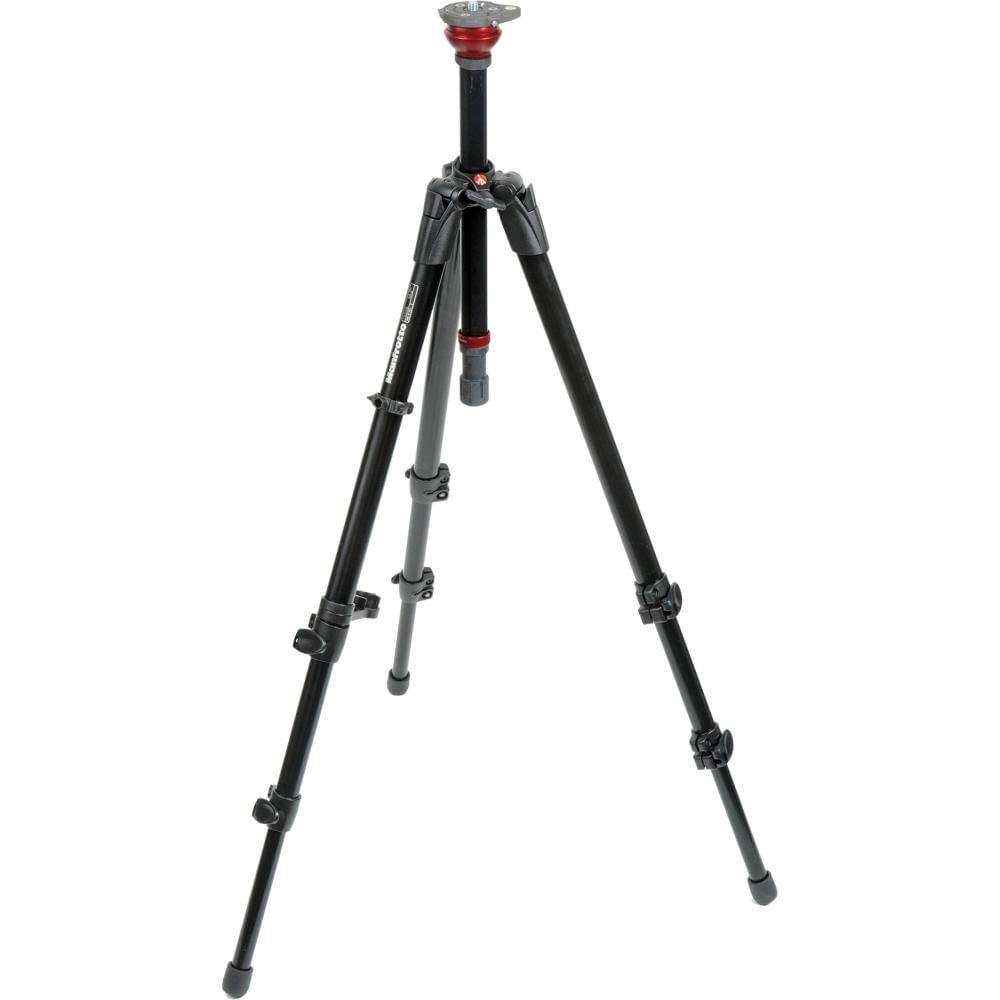 Manfrotto Trípode de Video de Aluminio 755XB MDeVe - Soporta 26.5 lb, Altura Máxima 65""