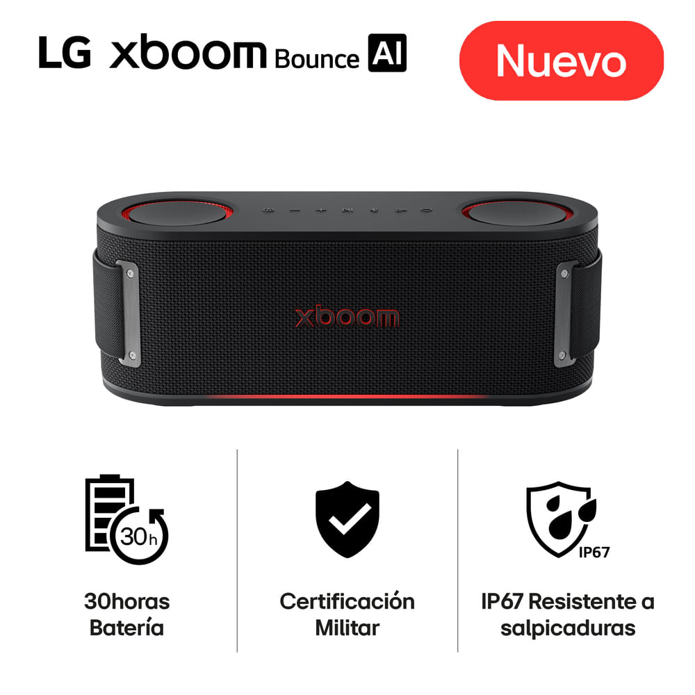 Parlante LG xboom Bounce por will.i.am | Signature Sound | 40W Portátil | Certifición Militar IP67 | 20 hrs de batería