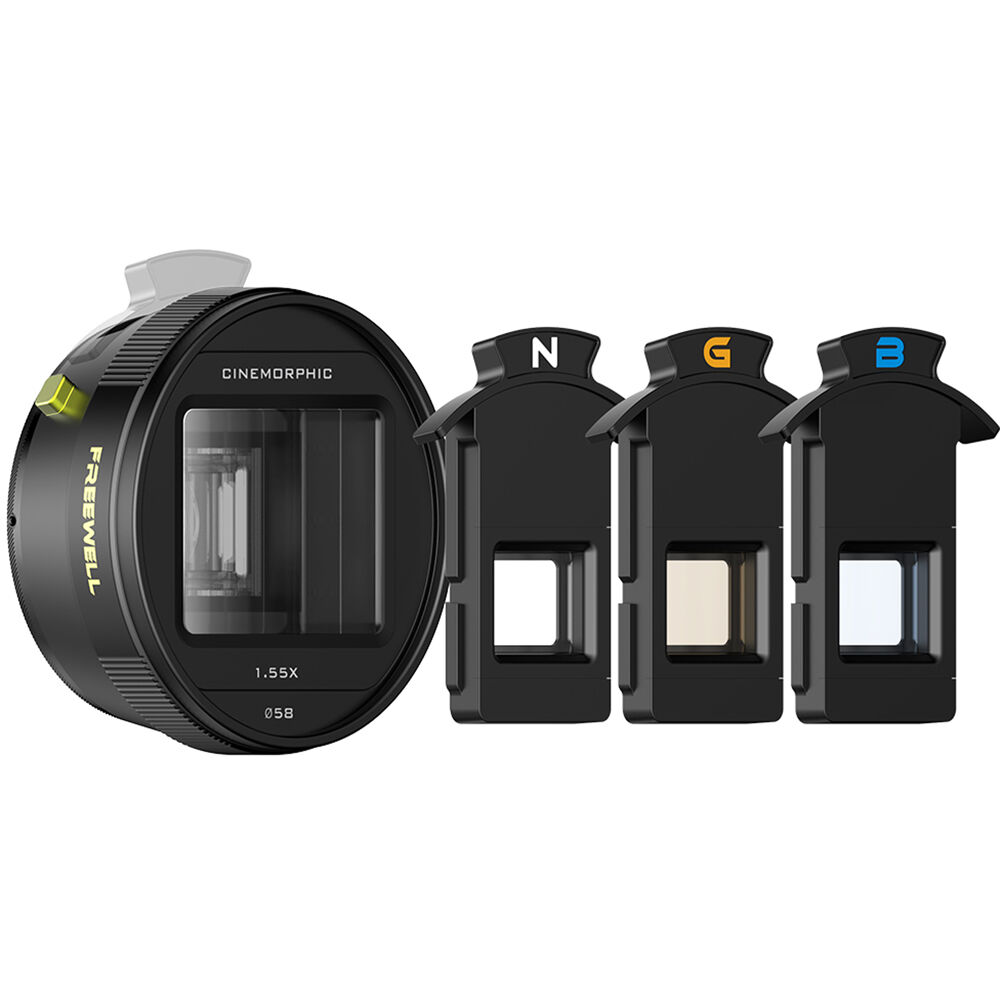 Freewell Kit Anamórfico 1.55x Pro Cine Steven Divish con Módulos de Destello Neutral, Do