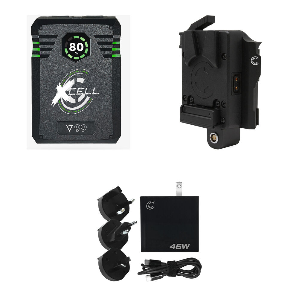 Core SWX XCell Batería Inteligente Micro Tamaño 99Wh V-Mount con Placa y Cargador Univer