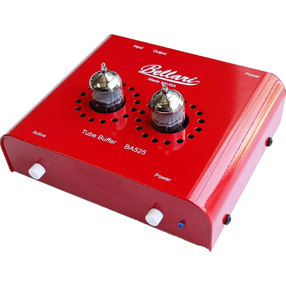 Bellari BA525 Tube Buffer con 2 Tubos 12AX7, Entrada/Salida RCA Estéreo, Interruptor de B