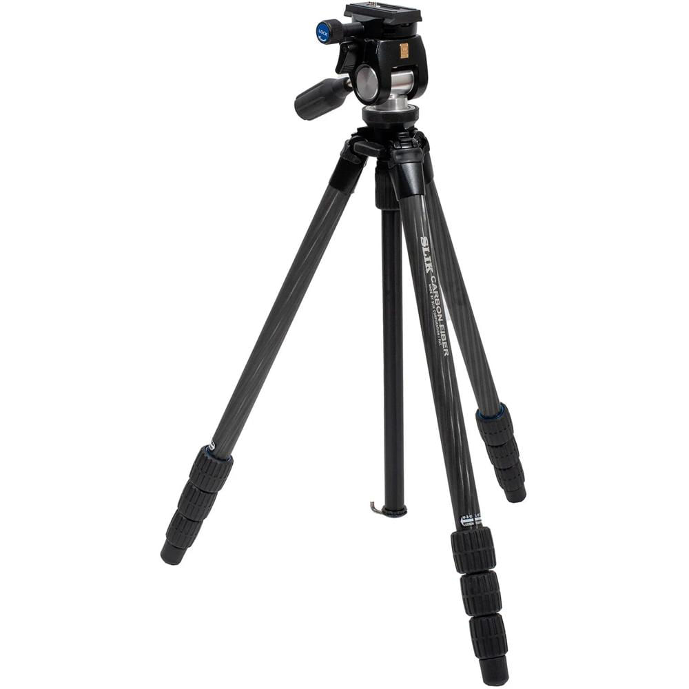 SLIK Trípode de Carbono PRO CF-634 con Cabezal Pan SH-707AC - Capacidad de Carga 15.4 lb,