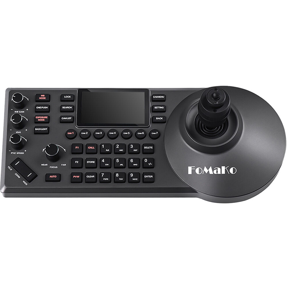 FoMaKo Controlador de Cámara PTZ KC608 Pro con Joystick, 4D Joystick, Pantalla LCD de 3""
