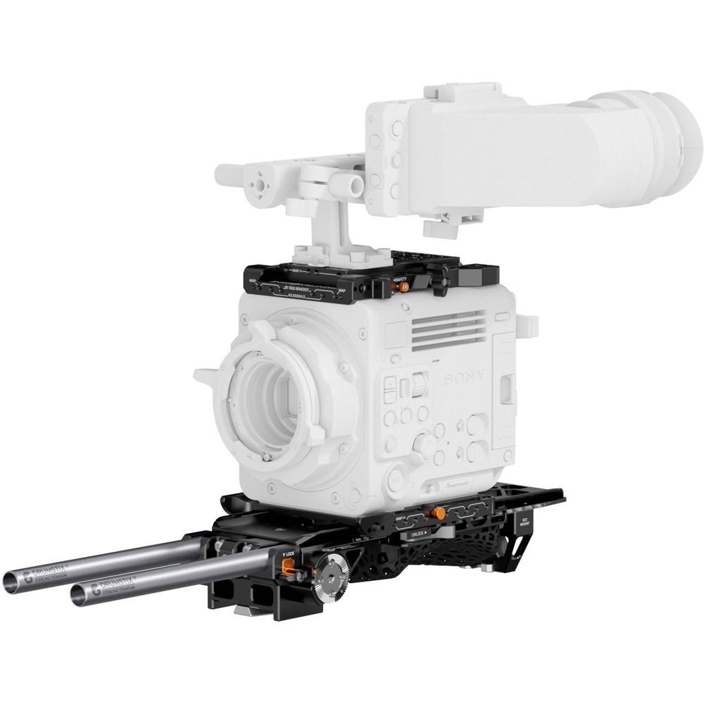 Bright Tangerine LeftField Base Documentary Kit para Sony BURANO - Rig de Hombro de Un Eje