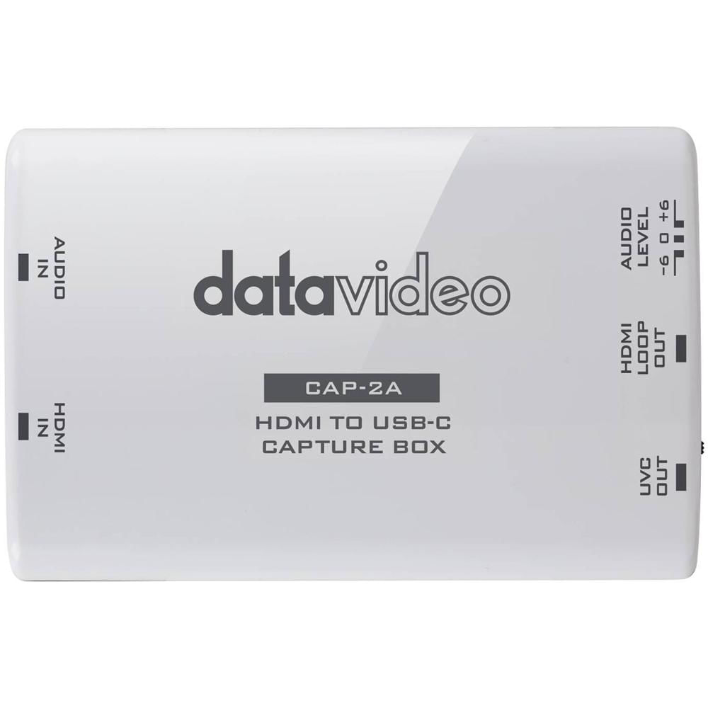 Datavideo Capturadora HDMI a USB-C 3.2 - UHD 4K, Audio Analógico, Compatible con Windows,