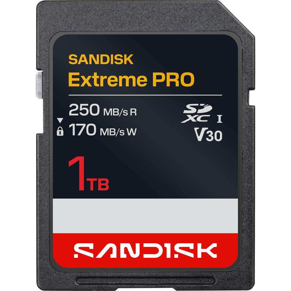 SanDisk Extreme PRO UHS-I SDXC 1TB - Velocidades de lectura hasta 250 MB/s, escritura hast