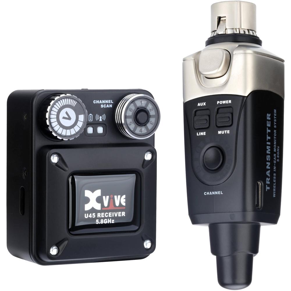 Xvive Audio U45 Sistema In-Ear Monitor Inalámbrico 5.8 GHz, Audio 24-Bit/48 kHz, Rango In