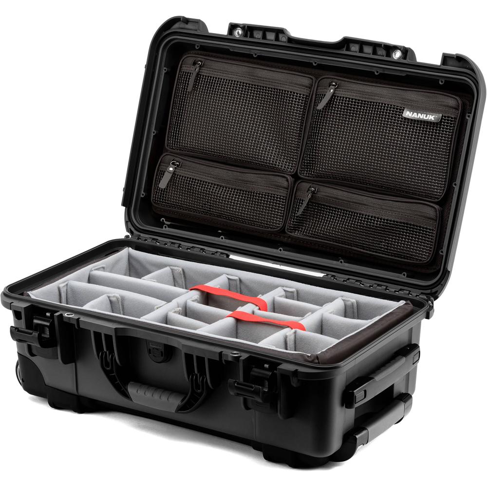 Nanuk 935 Estuche Duro con Ruedas y Organizadores de Divisores Acolchados (Negro, 28.5L)