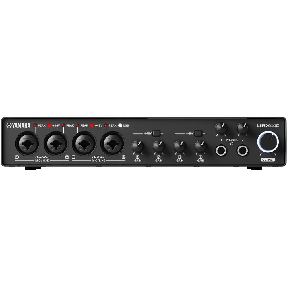Yamaha URX44C Interfaz de Audio USB-C 6x4 con 4 Entradas Combo XLR-1/4"" y Monitoreo DSP