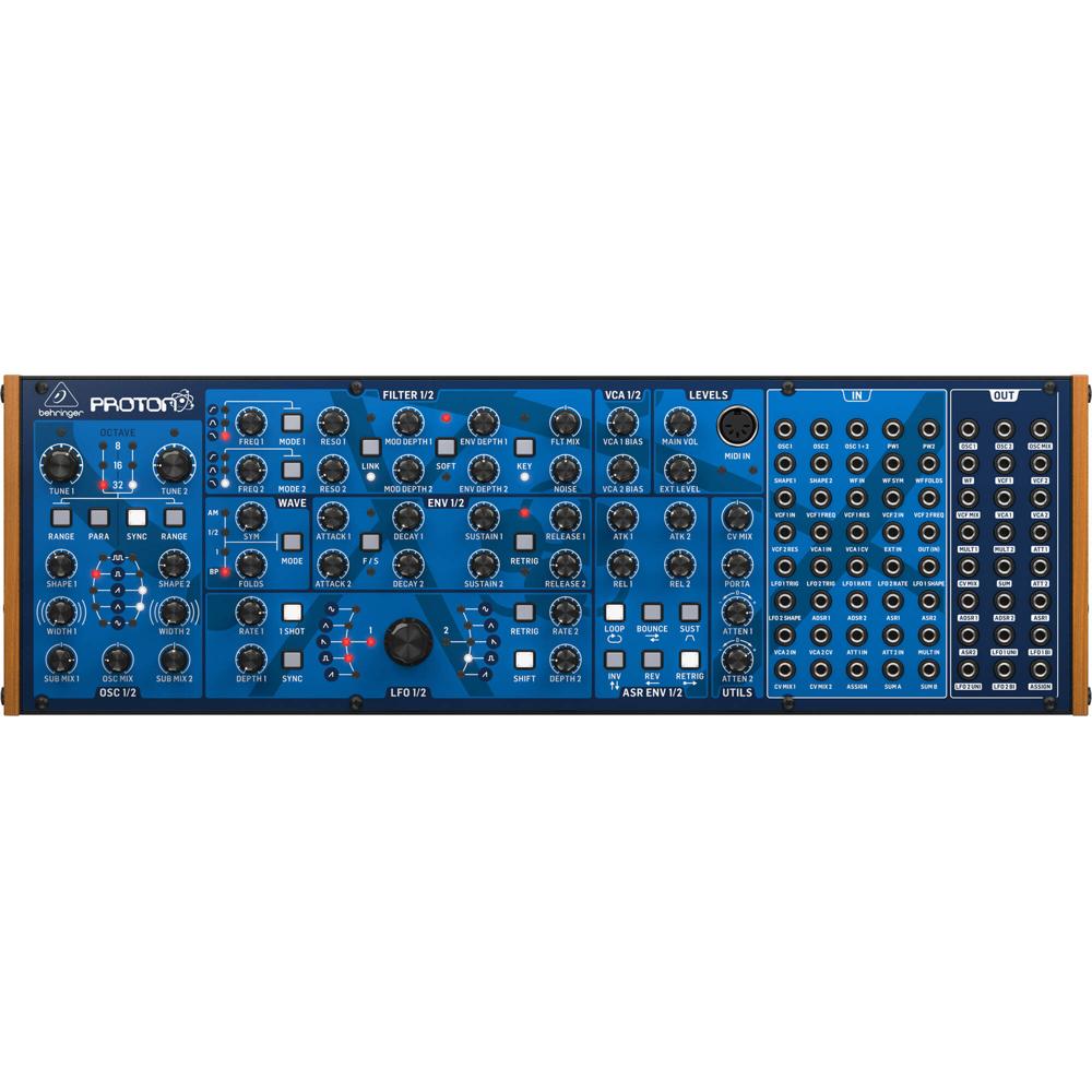 Behringer PROTON Sintetizador Analógico Semi-Modular Parafónico con Doble VCO, 64 Puntos