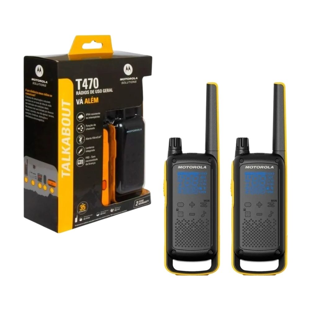 Radio Motorola T470PE FRS Licencia sin Cargo con Linterna LED Integrada